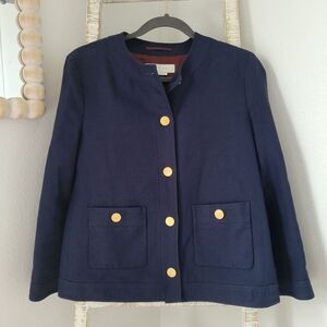 Gucci Uniform Blazer Jacket Sz EU 42 Navy Blue Gold Buttons
